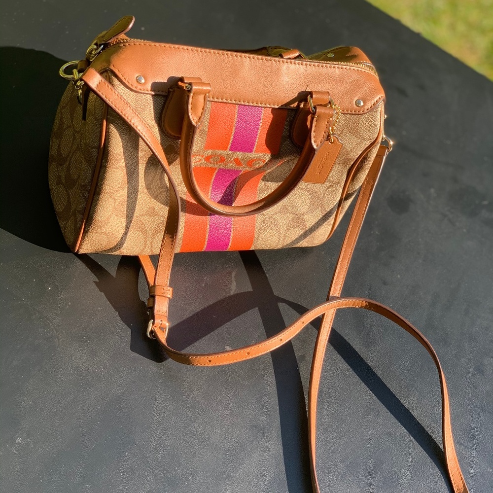 Coach Varsity Stripe Mini Bennett Satchel